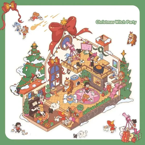 Christmas Witches’ Party DIY 3D Scene Stickers