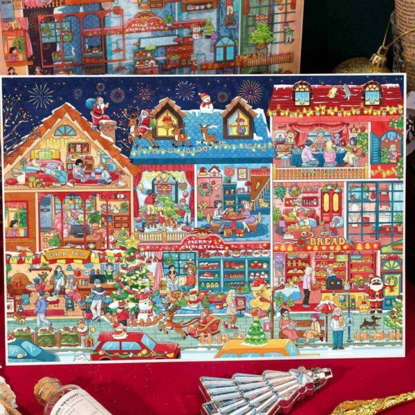 Christmas streets DIY 3D Scene Stickers